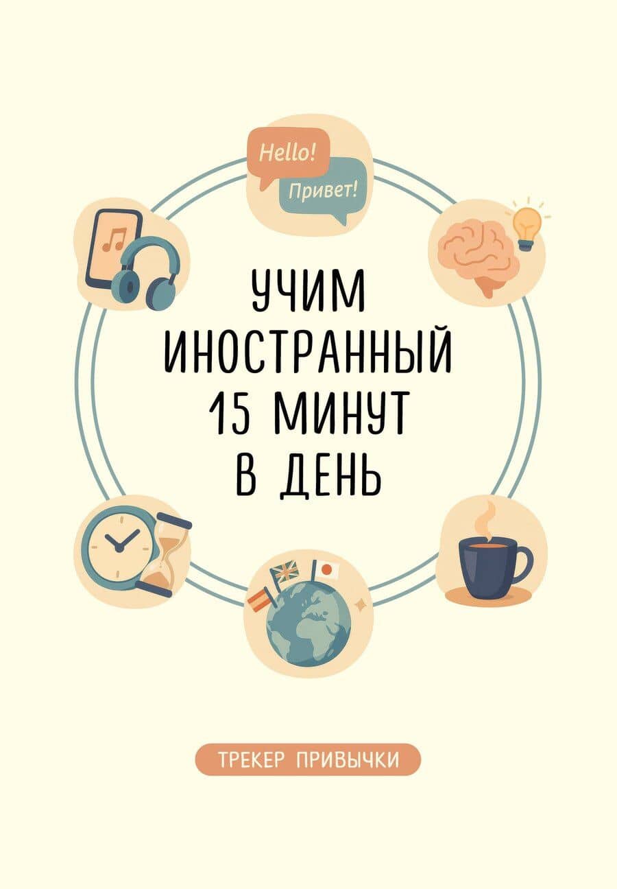 Трекер привычки: учим иностранный 15 минут в день