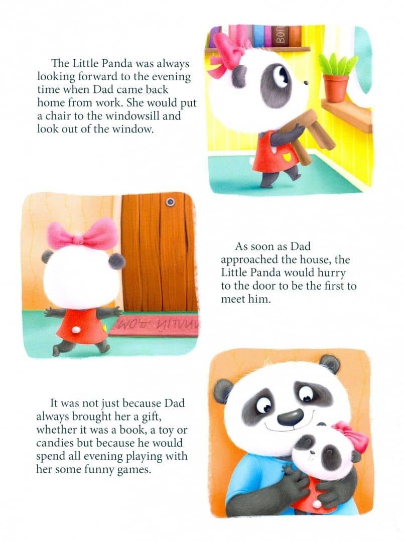 The Little Panda and Dad's present (Пандочка и папин подарок, мелов. 215х290) — Анастасия Грецкая (2)