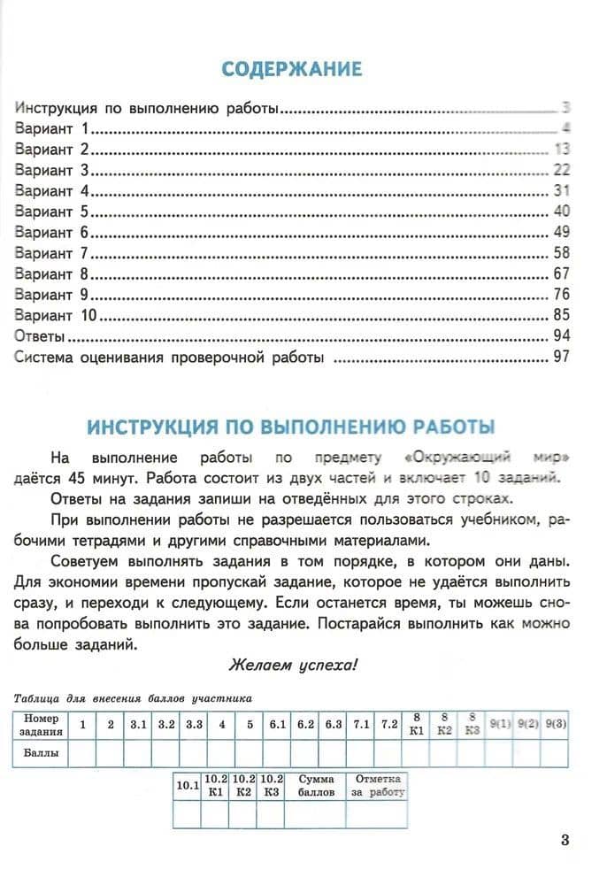 ВПР. Окружающий мир. 4 класс. Типовые задания. 10 вариантов заданий. Подробные критерии оценивания. Ответы — Галина Ивановна Цитович (2)