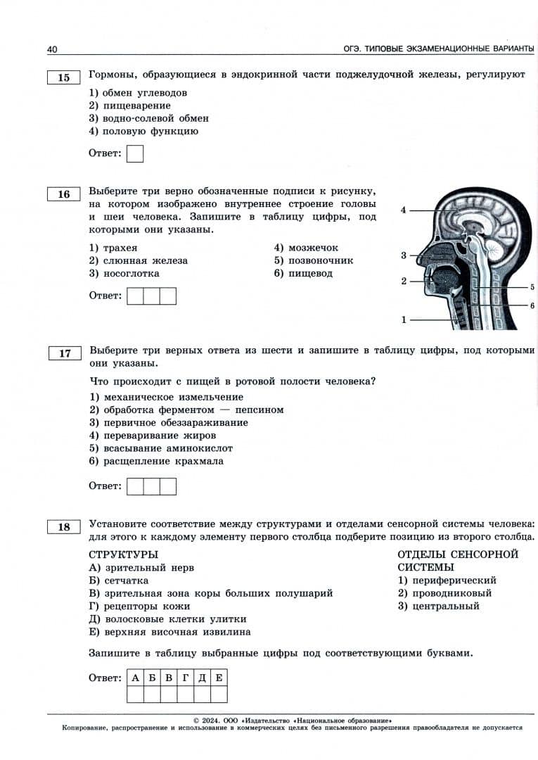 ОГЭ-2024. Биология. Типовые экзаменационные варианты. 30 вариантов — Татьяна Александровна Галас (2)