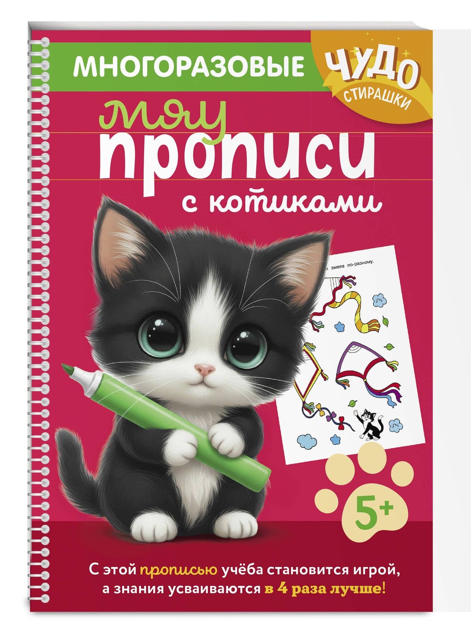 Многоразовые мяупрописи с котиками: для детей 5-6 лет (3)