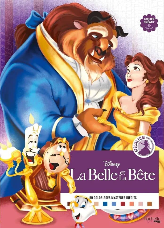 Раскраска по номерам «Coloriages mystères Spécial film La Belle et la Bête» — Eugénie Varone