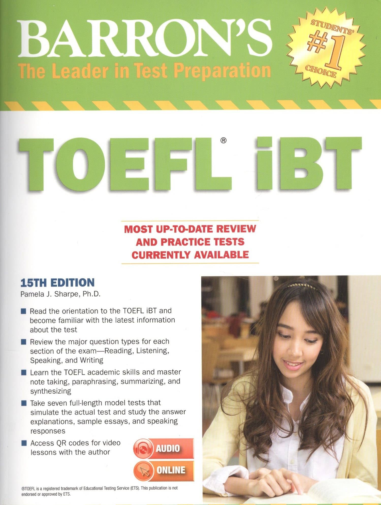 Barron`s Toefl iBT (15 изд.) (+2MP3 ч.1,2) (audio, online) (м) (Barron`s Educational) Sharpe