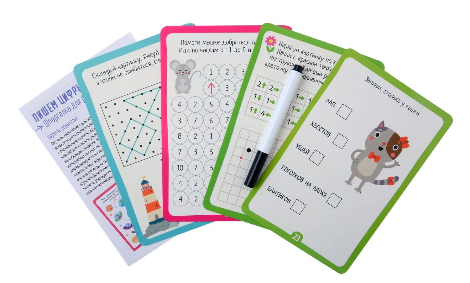 IQ Многоразовые карточки с маркером. Пишем цифры и считаем 4-6 лет — Елена Николаевна Куликова (2)
