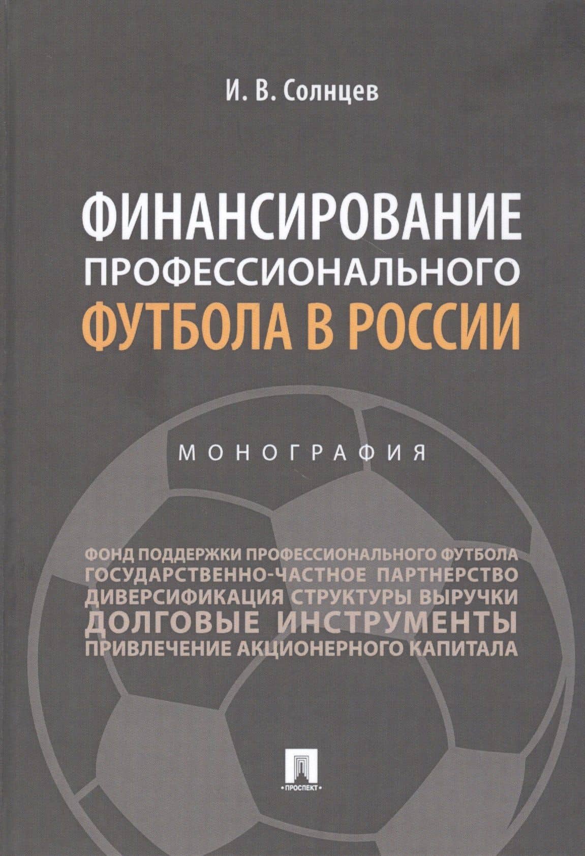 Финансирование профессионального футбола в России. Монография — Илья Васильевич Солнцев