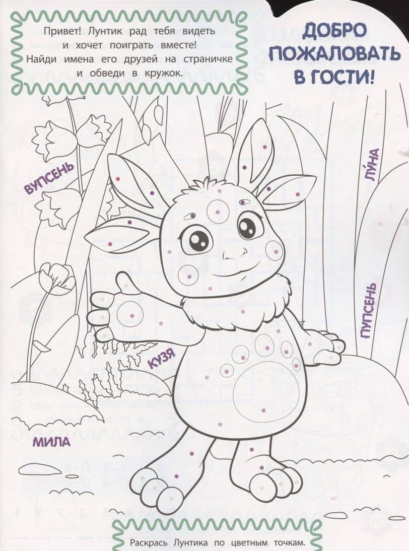 Умная раскраска № РУ 2105 ("Лунтик") (2)
