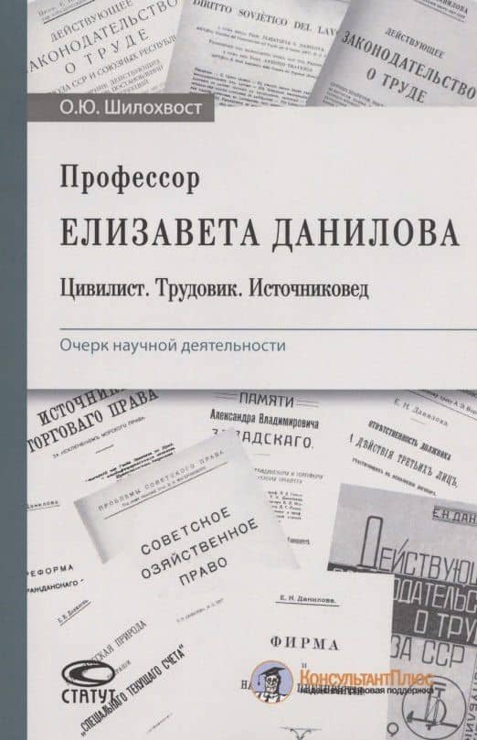 Профессор Елизавета Данилова. Цивилист. Трудовик. Источниковед. Очерк научной деятельности — Олег Юрьевич Шилохвост
