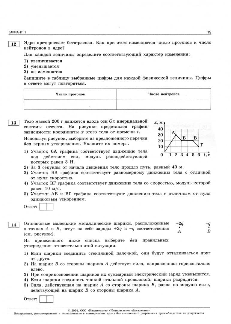 ОГЭ-2024. Физика. Типовые экзаменационные варианты. 10 вариантов — Елена Евгеньевна Камзеева (2)
