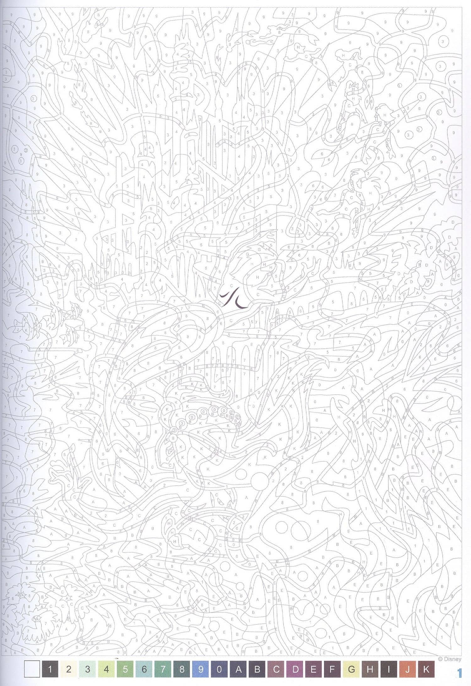Раскраска по номерам Coloriages mysteres Disney - LAPETITE SIRENE — William Bal (3)