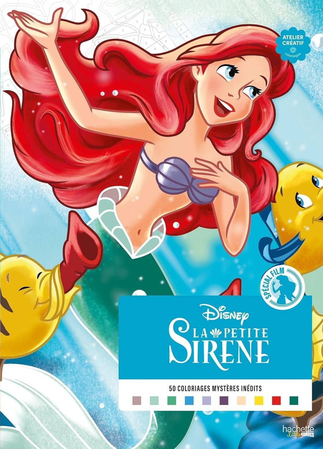 Coloriages mysteres Disney La Petite Sirene Раскраска Волшебный мир Диснея Русалочка /Книги на английском языке — William Bal (3)