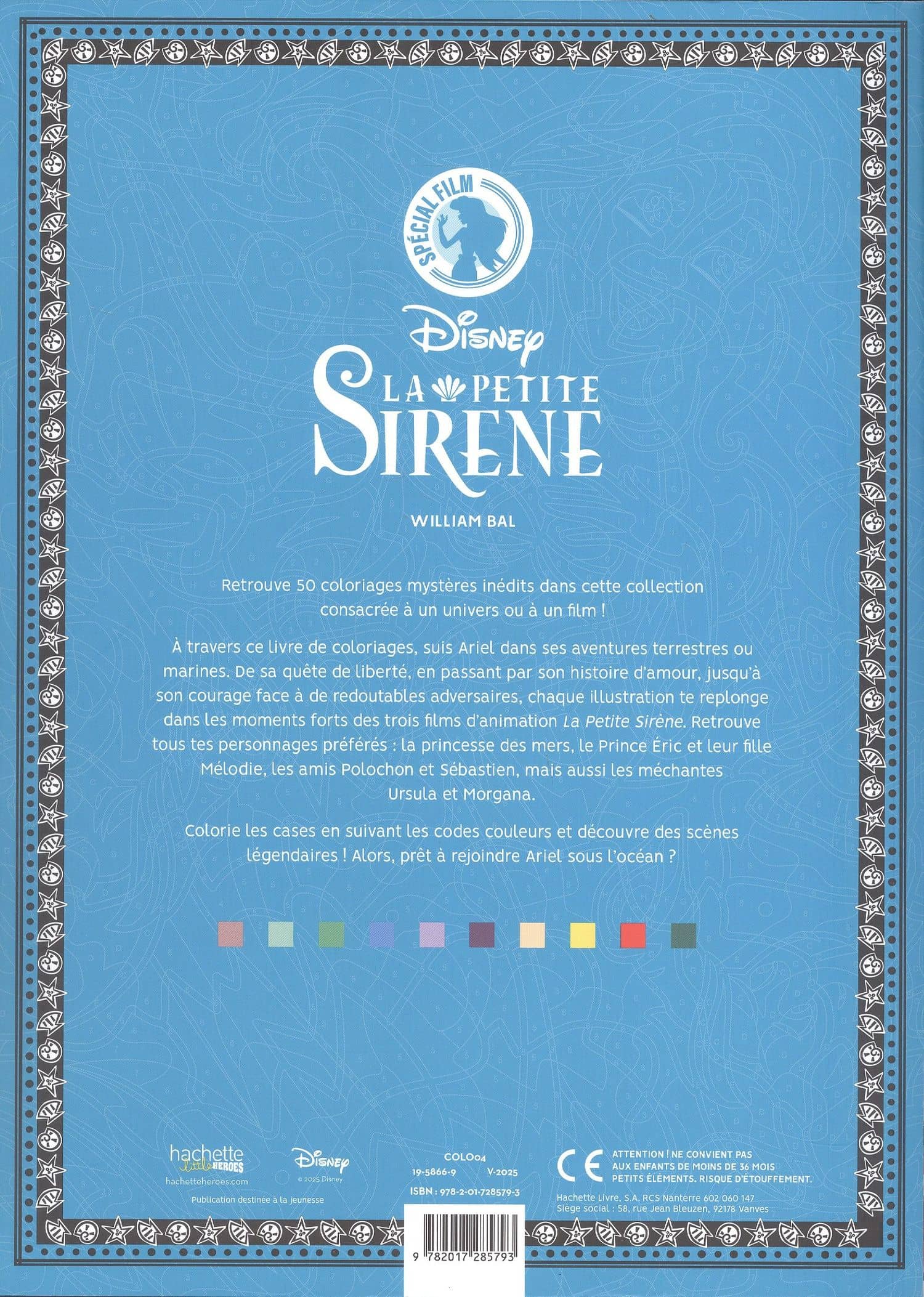 Раскраска по номерам Coloriages mysteres Disney - LAPETITE SIRENE — William Bal (2)