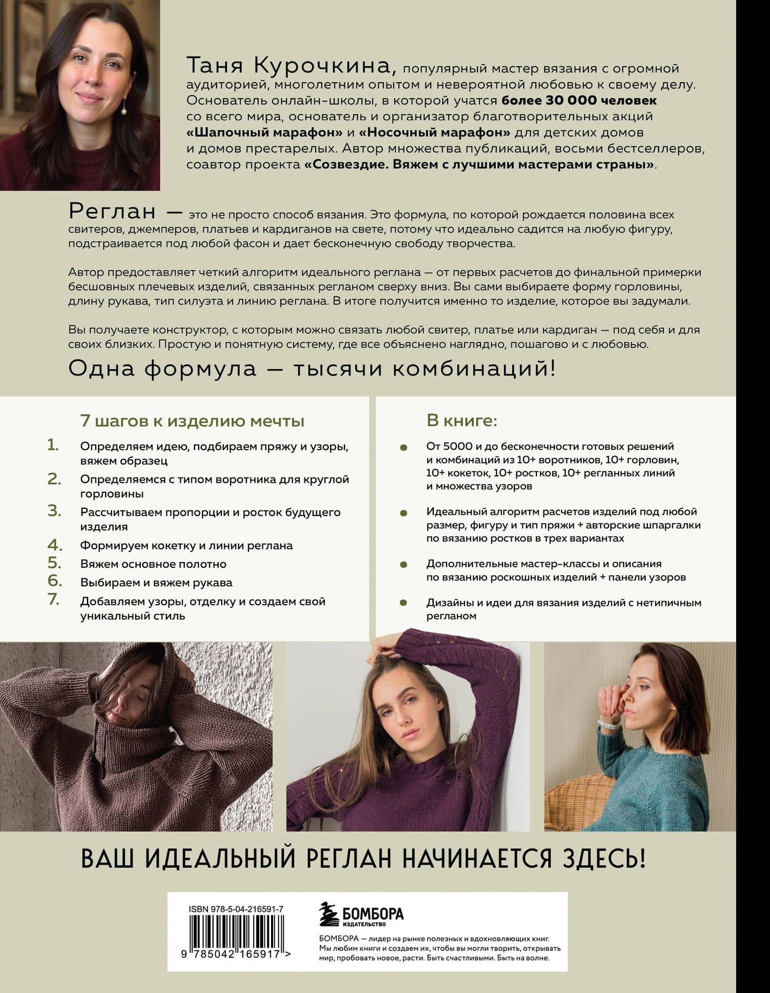 Мастер вязания спицами. РЕГЛАН сверху. 5000 моделей по одной формуле. Книга-конструктор трендовых плечевых изделий с идеальной посадкой — Таня Курочкина (2)