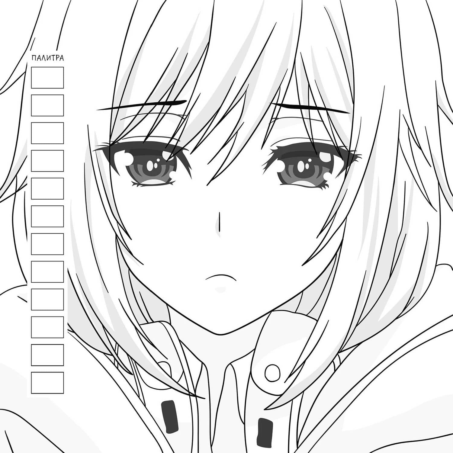 Раскраска Manga Creative (зеленая) (2)