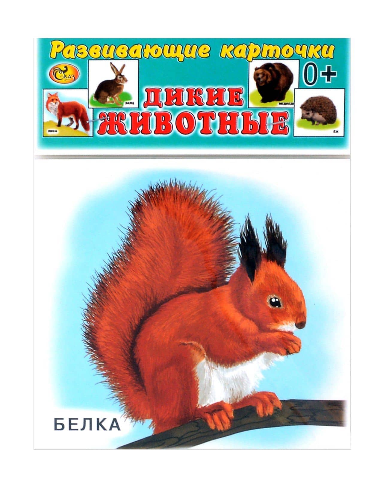 Развивающие карточки Дикие животные (0+) (14 карточек)