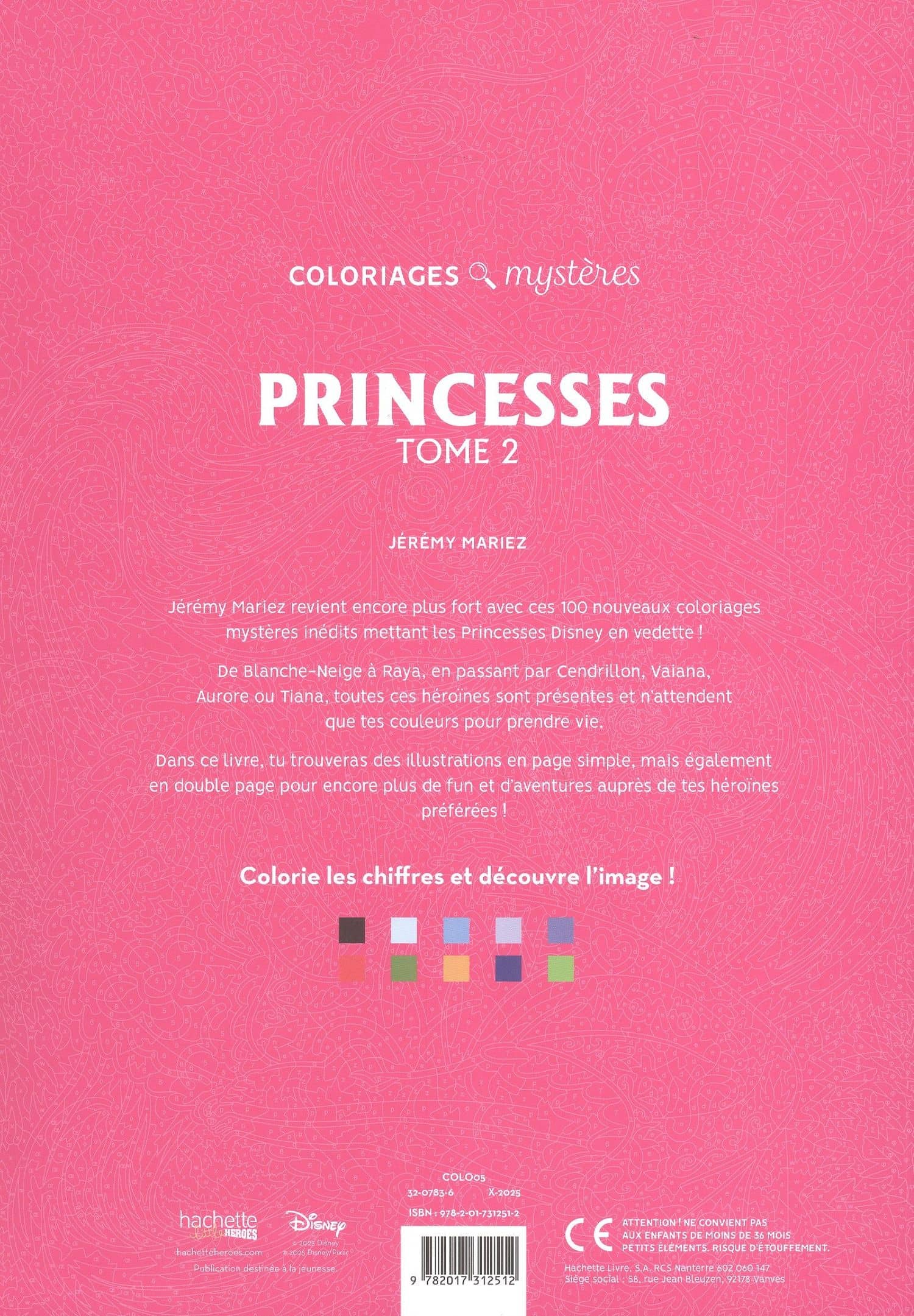 Coloriages mystères Disney - Princesses Tome 2 (2)