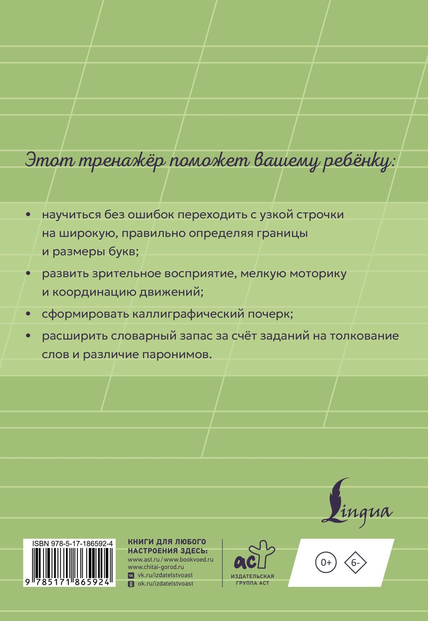 Чистописание: переходим с узкой строчки на широкую. Тетрадь-тренажёр. 2–3 классы (2)