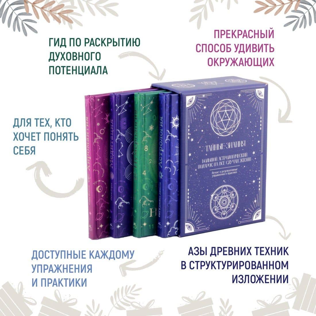 Тайные знания. Большой астрологич.подарок на все случаи жизни (темный футляр) (к-т из 4-х книг) — Саша Фентон (2)