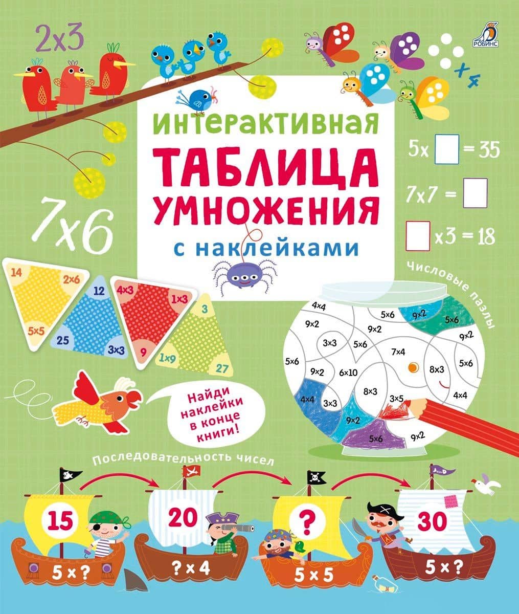 Интерактивная таблица умножения с наклейками