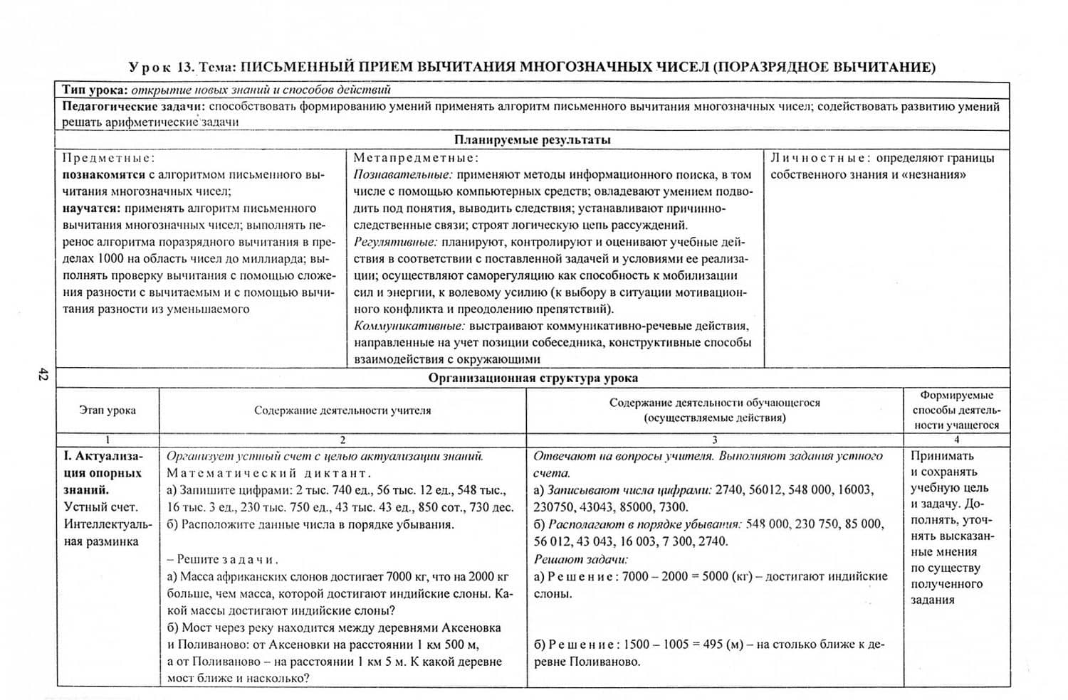 Математика. 4 класс. Технологические карты уроков по учебнику В. Рудницкой, Т. Юдачёвой. I полугодие — Наталья Викторовна Лободина (2)