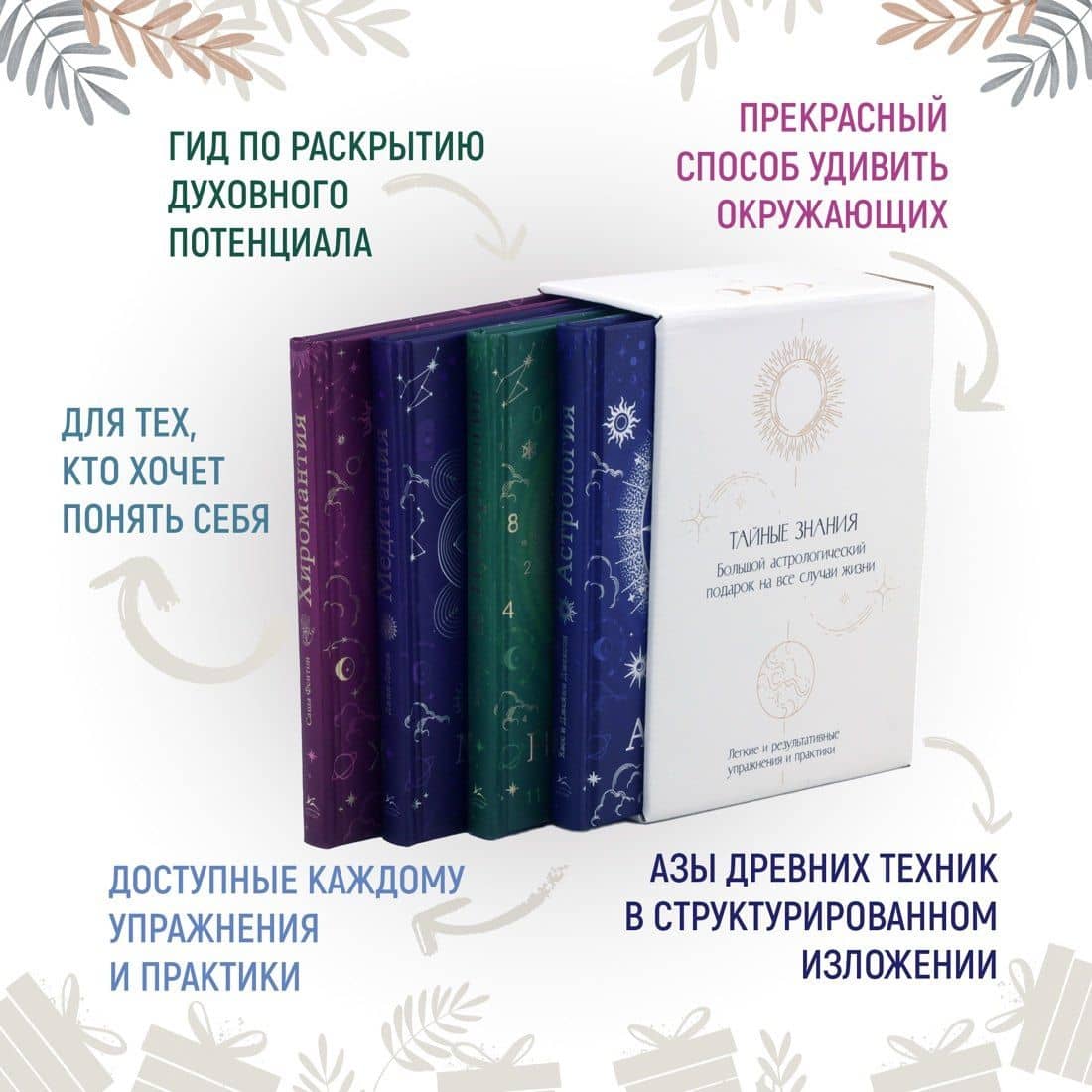 Тайные знания. Большой астрологический подарок на все случаи жизни (светлый футляр) (комплект из 4-х книг) — Саша Фентон (2)