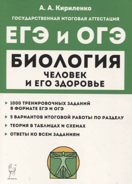 Биология. ЕГЭ и ОГЭ. Раздел "Человек и его здоровье". Тренинг. Учебно-методическое пособие — Анастасия Анатольевна Кириленко