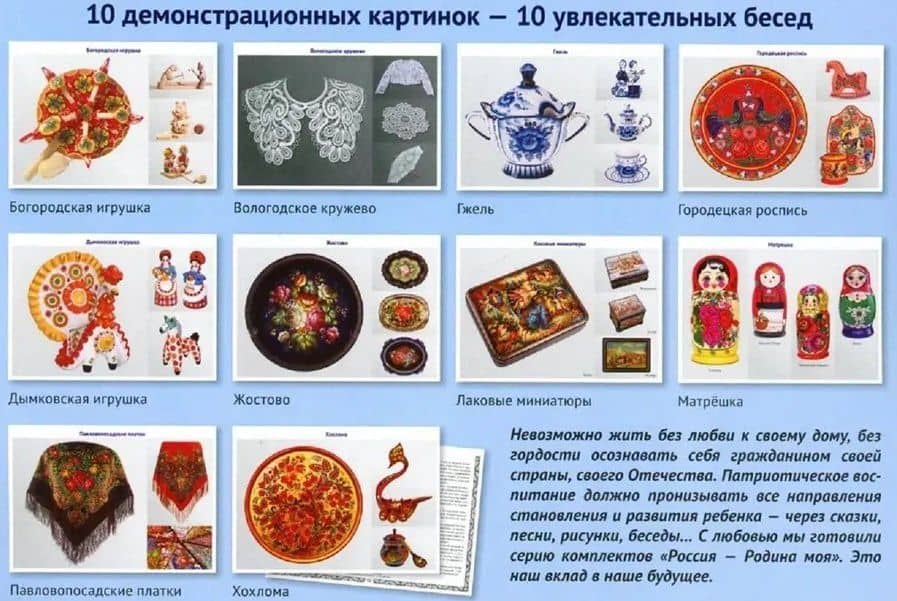 Россия - родина моя. Народные промыслы России. 10 демонстрационных картинок А4 с беседами — Татьяна Владиславовна Цветкова (2)