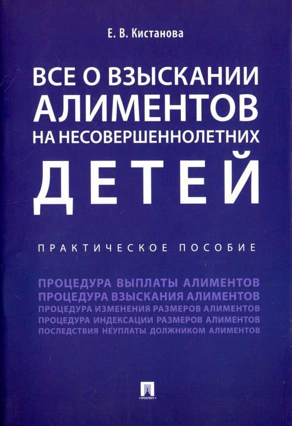 Все о взыскании алиментов на несовершеннолетних детей. Практическое пособие — Евгения Викторовна Кистанова