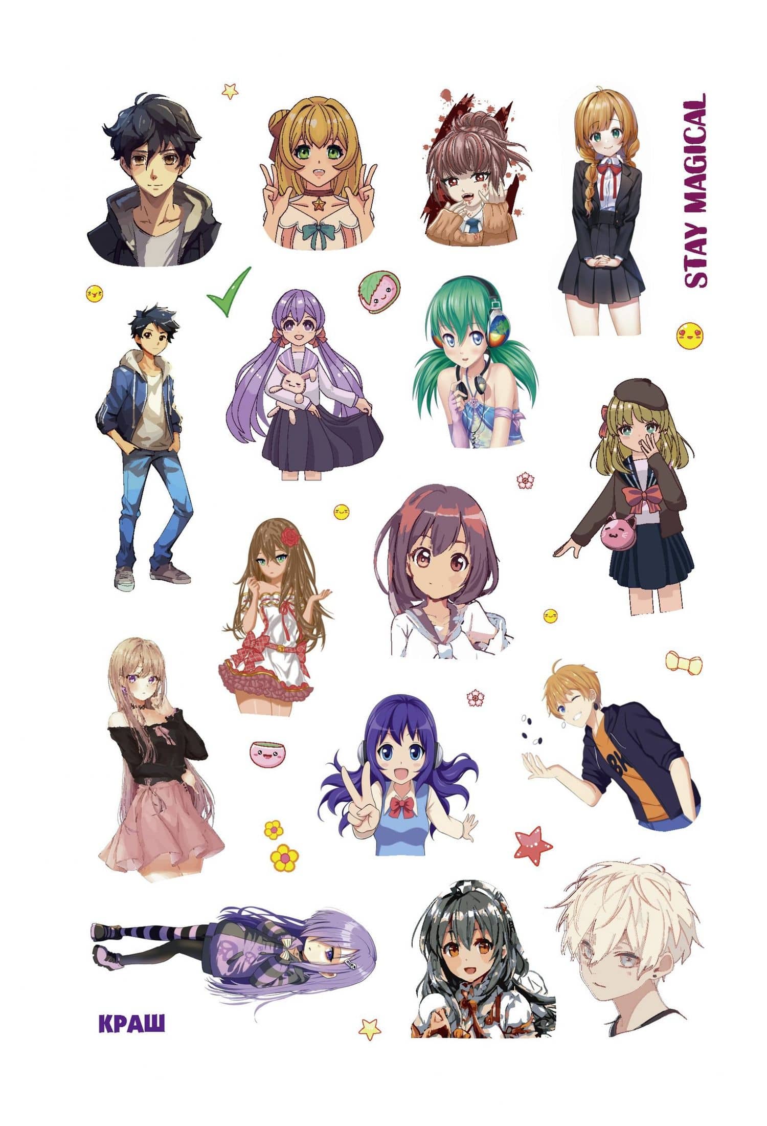 Наклейки Anime Stars (3)