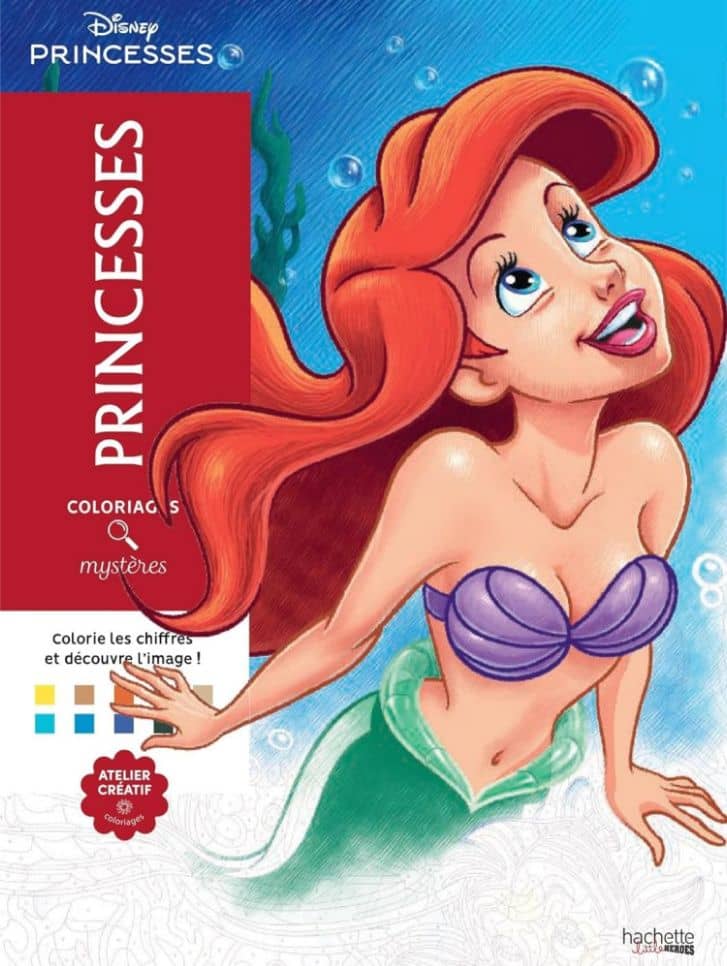 Раскраска по номерам «Coloriages mystères Disney – Princesses»