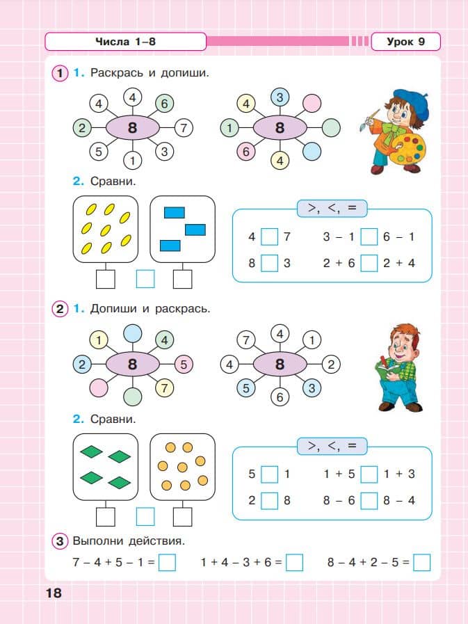 Математика. 1 класс. Рабочая тетрадь в 3-х частях. Часть 2. — Людмила Георгиевна Петерсон (2)