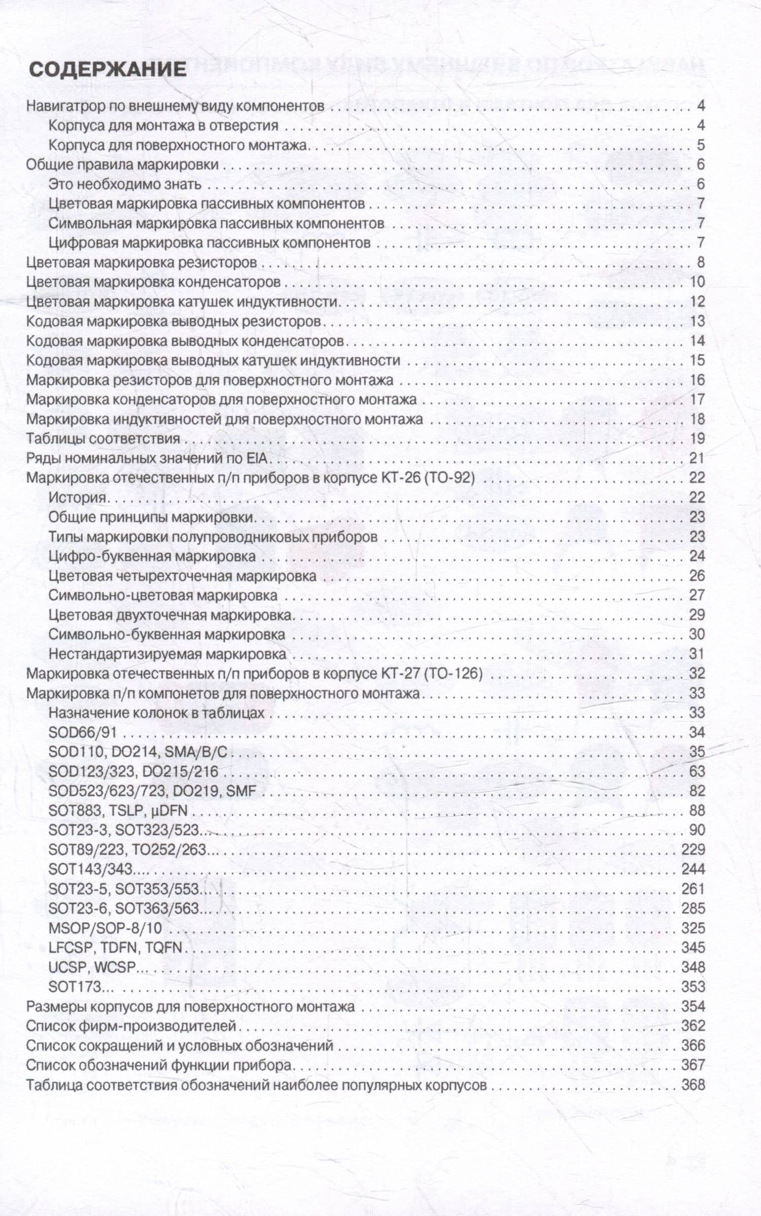 Маркировка электронных компонентов. Определитель (2)