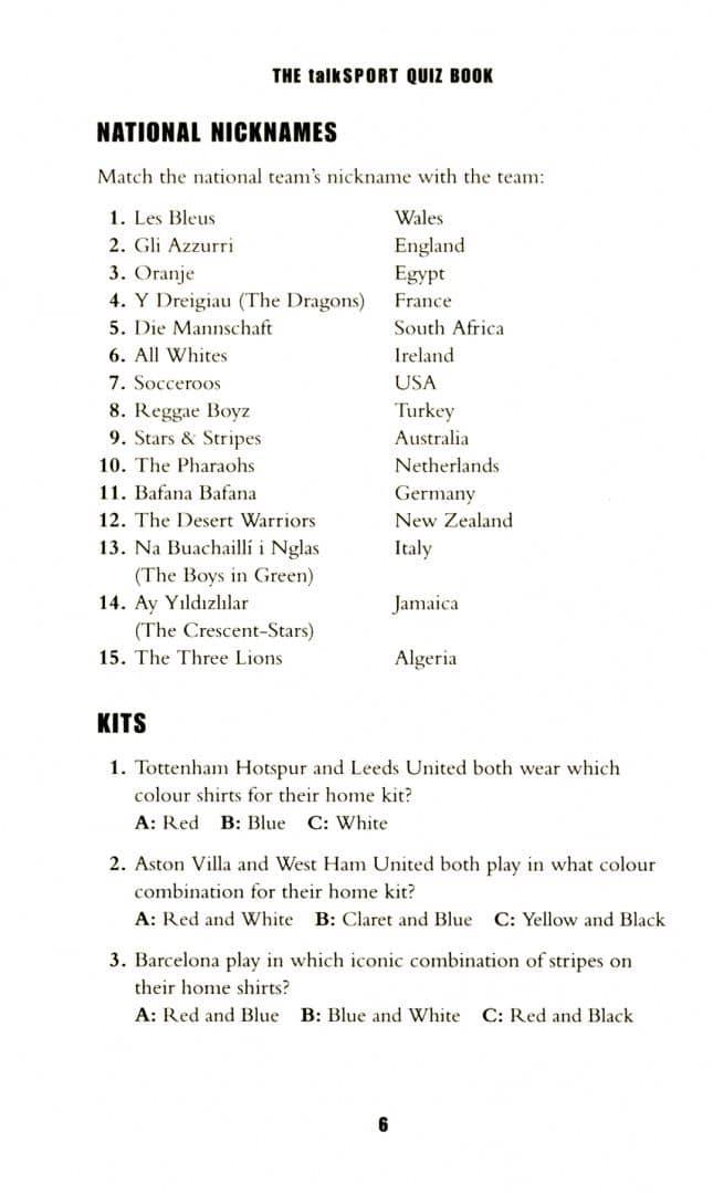 The TalkSport Quiz Book (2)