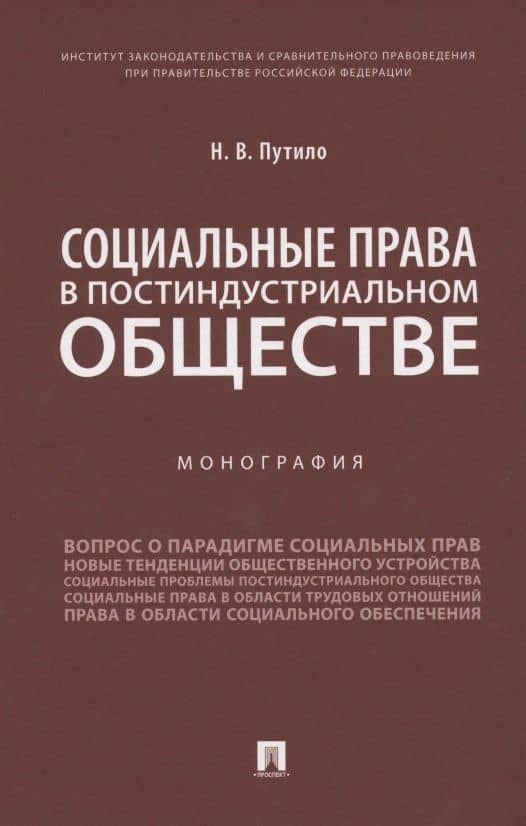 Социальные права в постиндустриальном обществе. Монография — Наталья Васильевна Путило