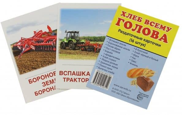 Раздаточные карточки "Хлеб всему голова" (16 карточек)
