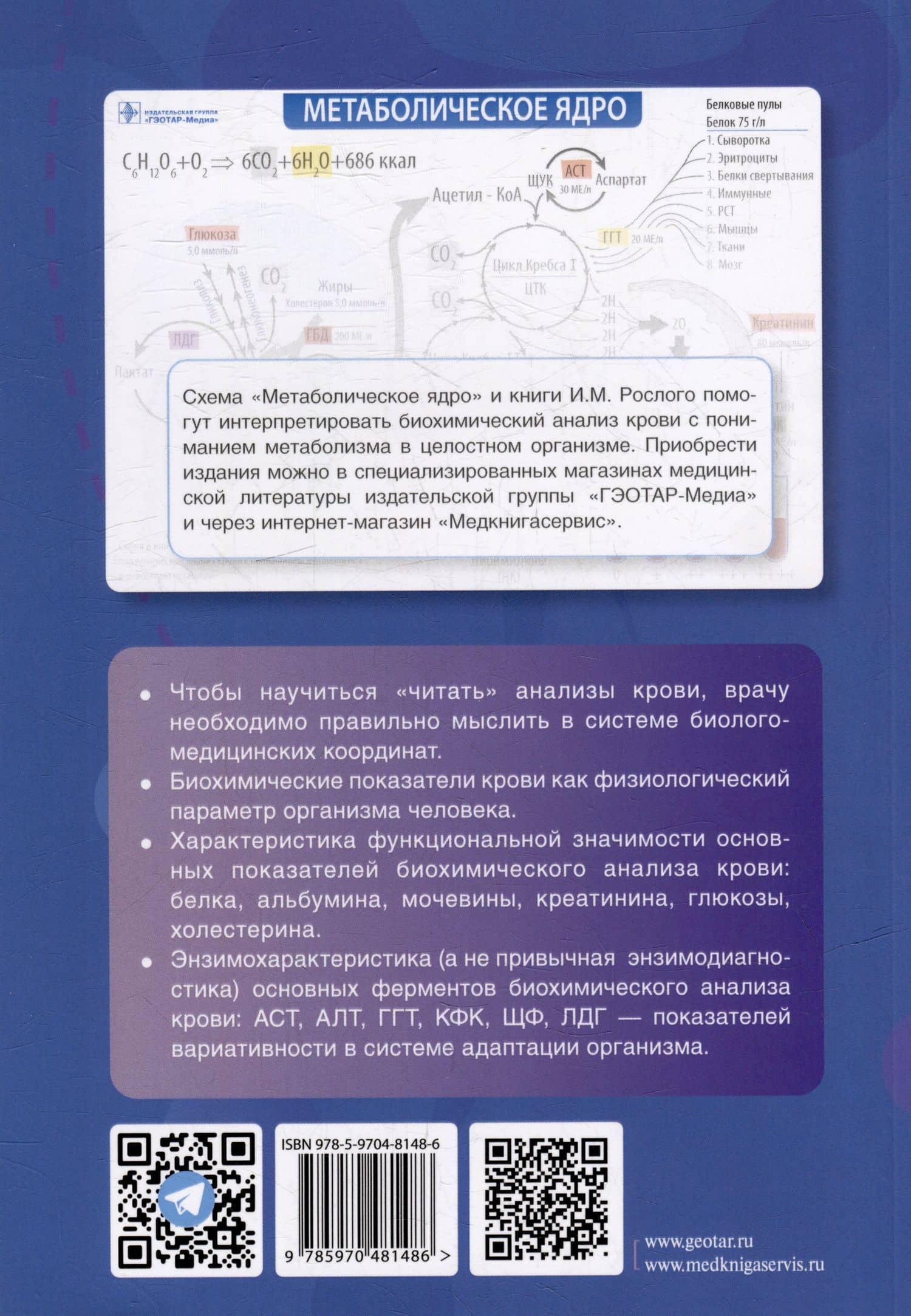 Биохимия метаболического ядра: руководство для врачей — Игорь Михайлович Рослый (3)