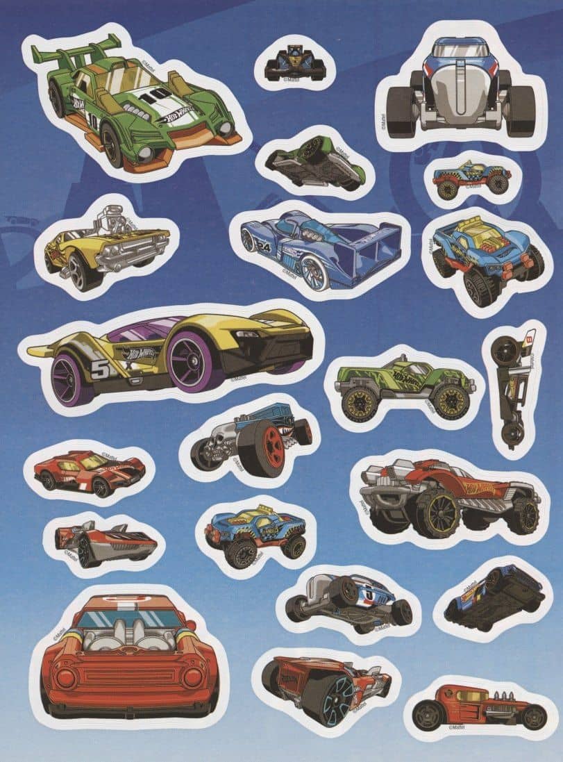 Развивающая книжка с многоразовыми наклейками и постером № МНП 2002 "Hot Wheels" (3)