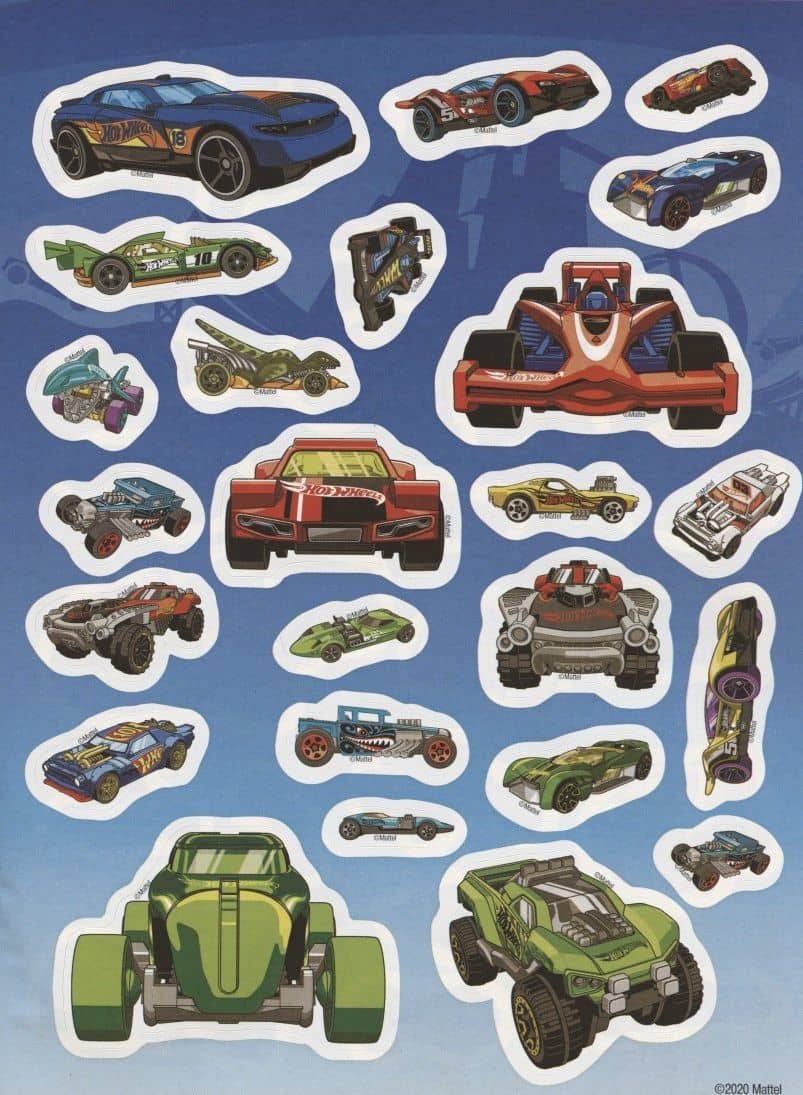 Развивающая книжка с многоразовыми наклейками и постером № МНП 2002 "Hot Wheels" (2)