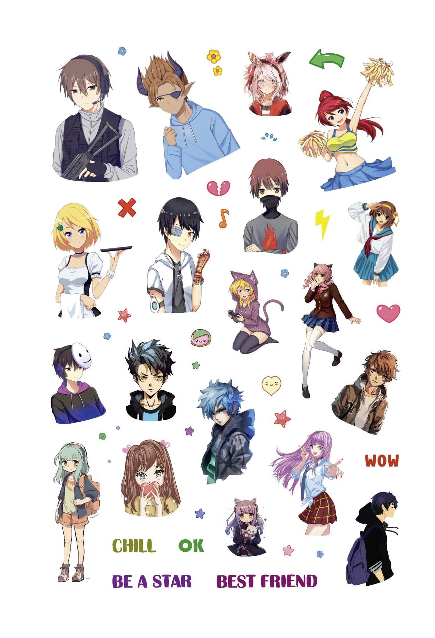 Наклейки Anime Stars (3)