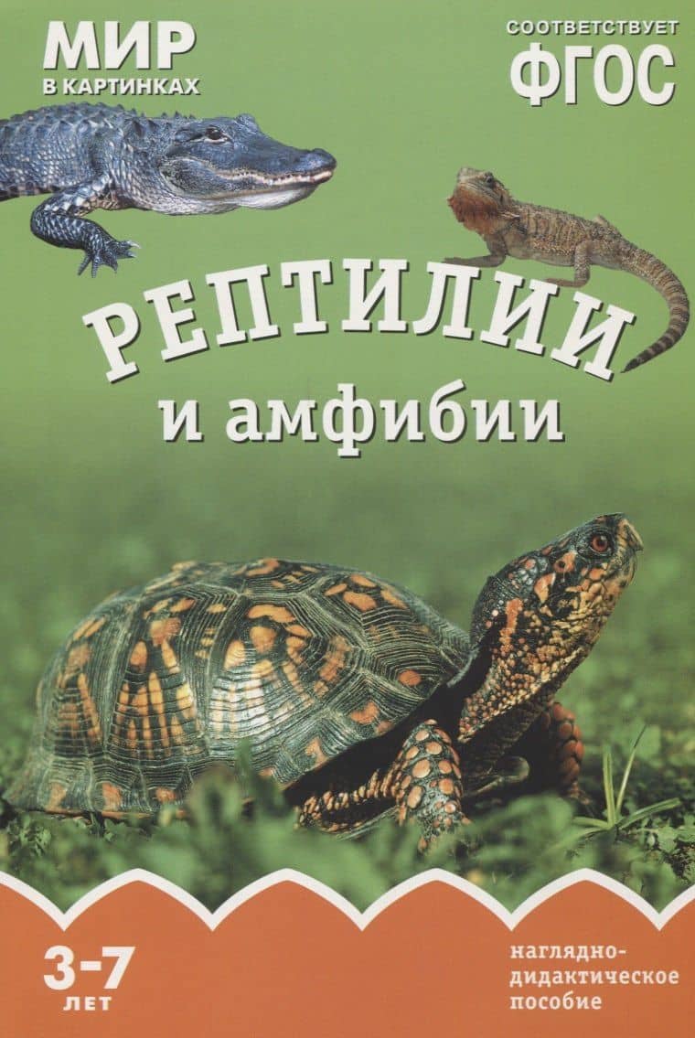 Рептилии и амфибии. Наглядно-дидактическое пособие. ФГОС