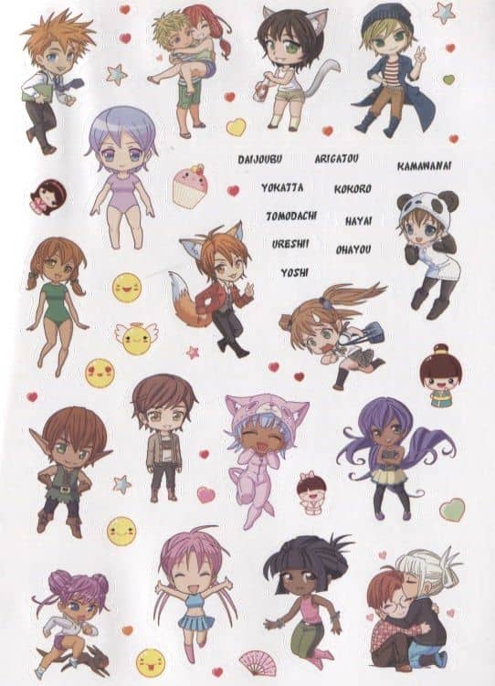 Anime & Kawaii. Для украшения ежедневника, смартфона или ноутбука! Более 600 няшных стикеров! (3)