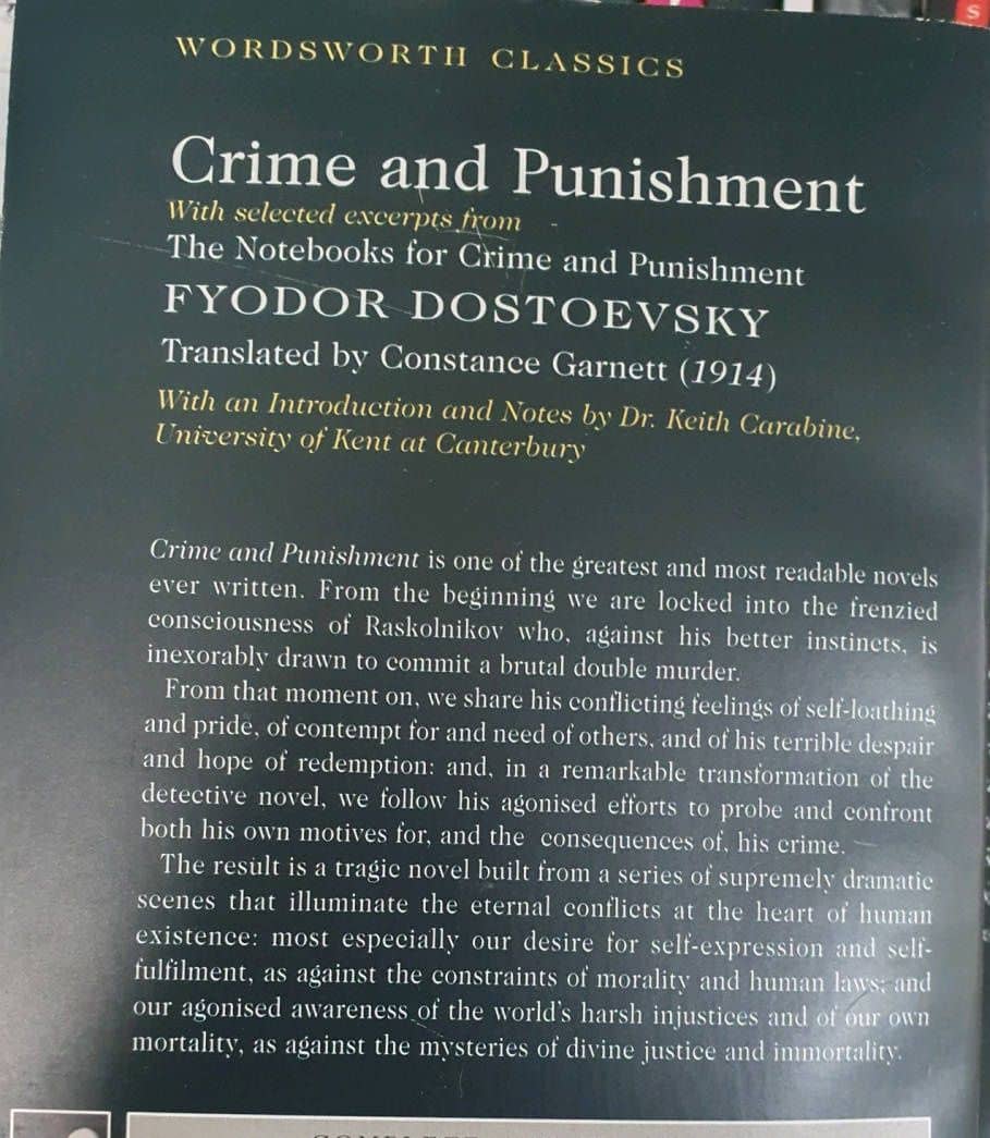 Crime and Punishment — Fyodor Dostoevsky (3)