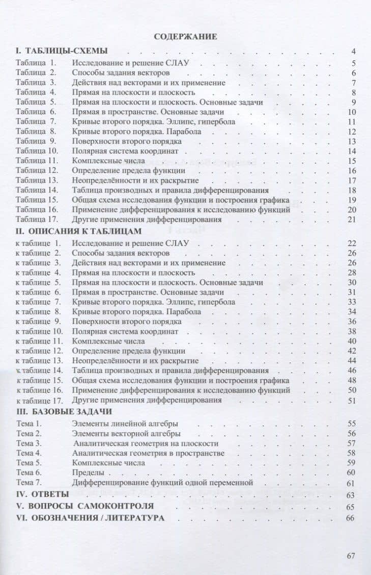 Высшая математика в таблицах. Таблицы. Схемы. Задачи. Часть 1 — В. А. Бандурка (2)