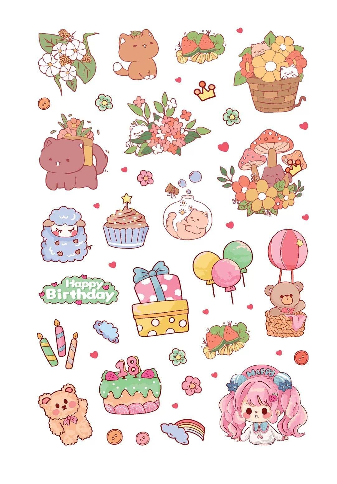 Наклейки Kawaii Club (розовая обложка) (3)